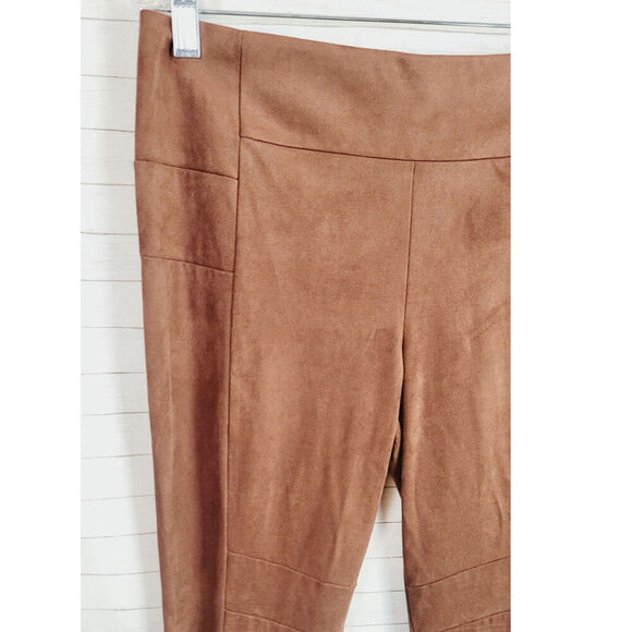 SUNDANCE INSPIRED DAYS FAUX SUEDE LEGGINGS IN BURNT SIENNA, SZ 6 - Picture 2 of 16